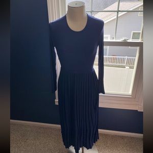 NWT Beulah Long Sleeve Blue Long Dress